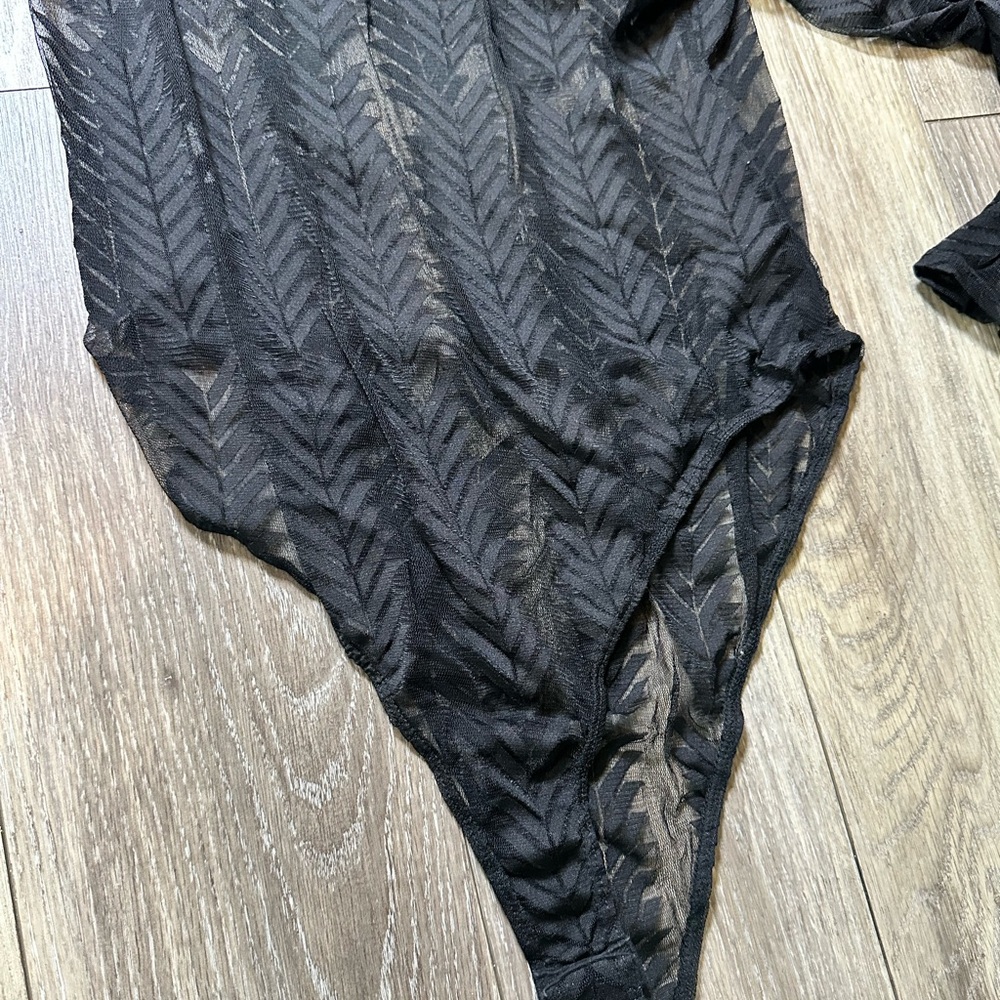 Black Sheer Bodysuit